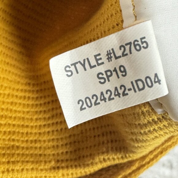Madewell Texture and Thread Top Button Front Tie Tank Sleeveless Mustard Women L - Picture 13 of 13